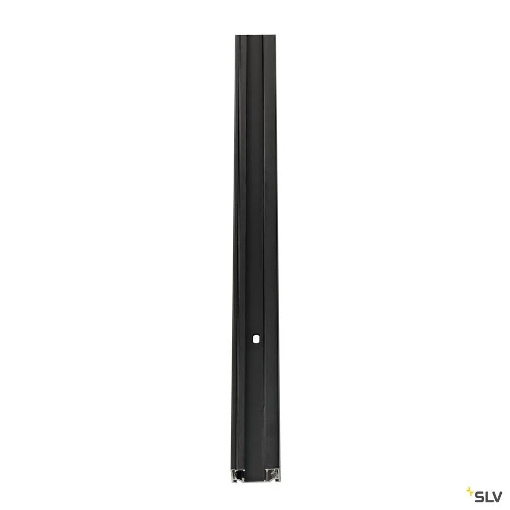 SLV rail haute tension monophasé 1 m, noir mat, aluminium, IP20, rail électrique pour plafond et mur