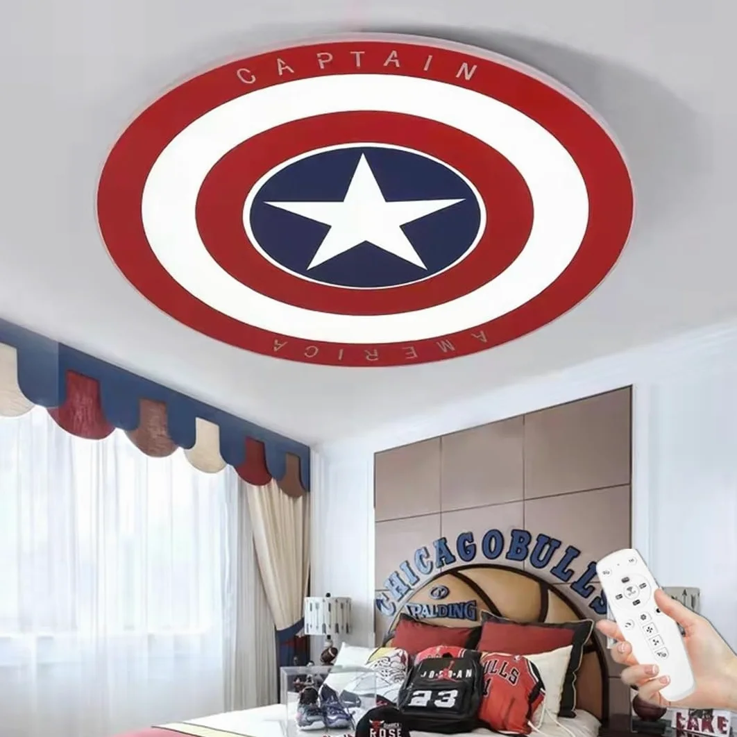 Plafonnier LED Enfants Moderne Dimmable Métal Télécommande Abat-jour Acrylique 40cm