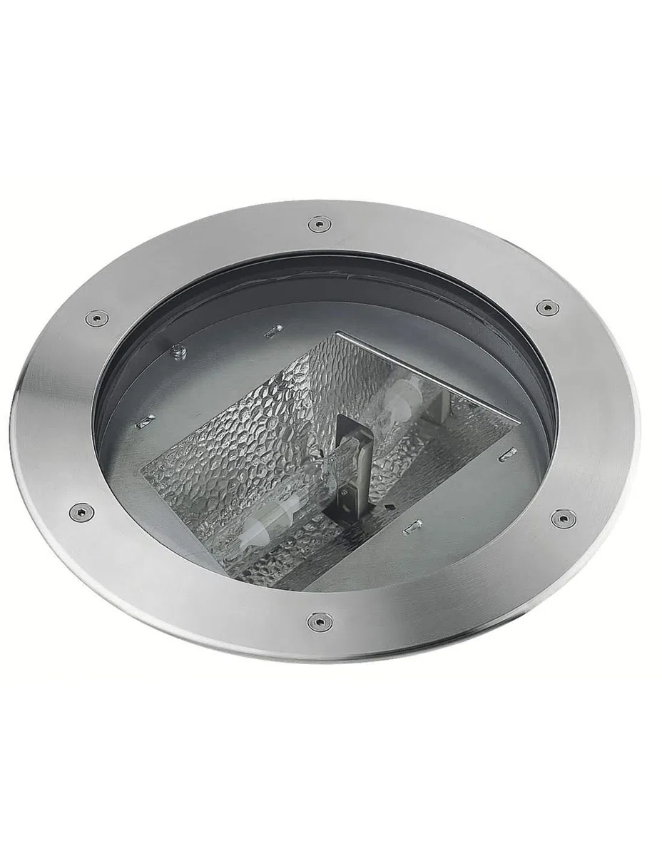 ELIO RX7s downlight encastré rond acier inoxydable IP67 Ø31cm