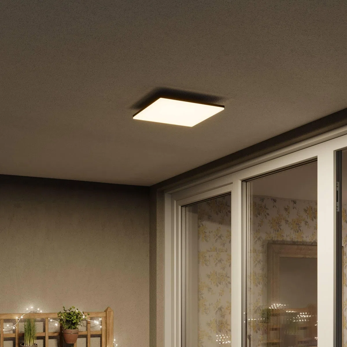 LED Plafonnier extérieur Henni (Moderne) en Gris (1 lampe,à), Luminaire d’extérieur pour le jardin la terrasse balcon & maison plafonnier