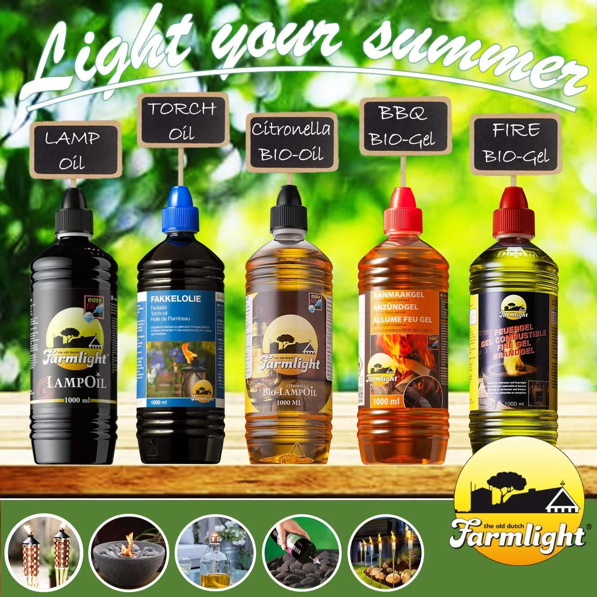 Huile de Citronnelle Bio – 12x1L Lampes & Torches – Parfum Naturel Agréable – Idéal pour Jardin, Terrasse & Camping