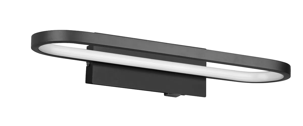 Applique murale Trio Gianni LED 17W 3000K 1700lm Métal noir mat 40x14x7.5cm IP44