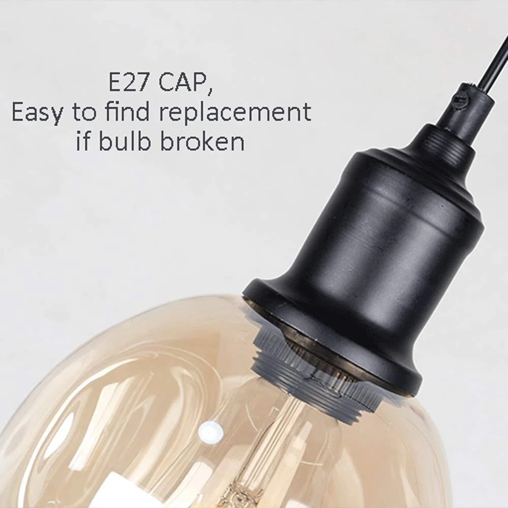 Lustres en spirale multi de chandelier d'escalier de boules de verre multi rétro pour la villa lustre d'escalier duplex lustre E27 LED, grande taille (taille : 6 balls)