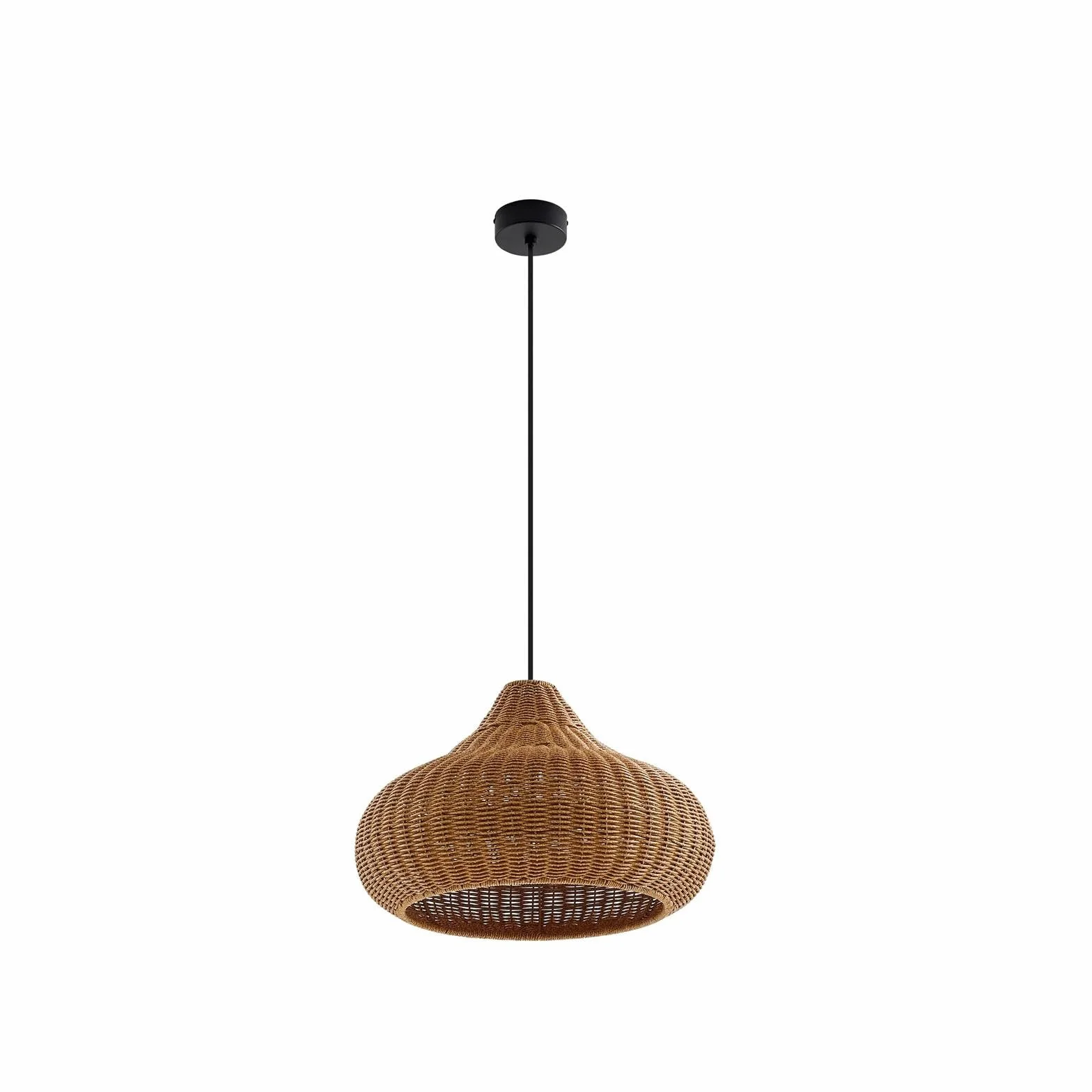 Lucande Taniola Suspension Luminaire Extérieur Marron Bois E27