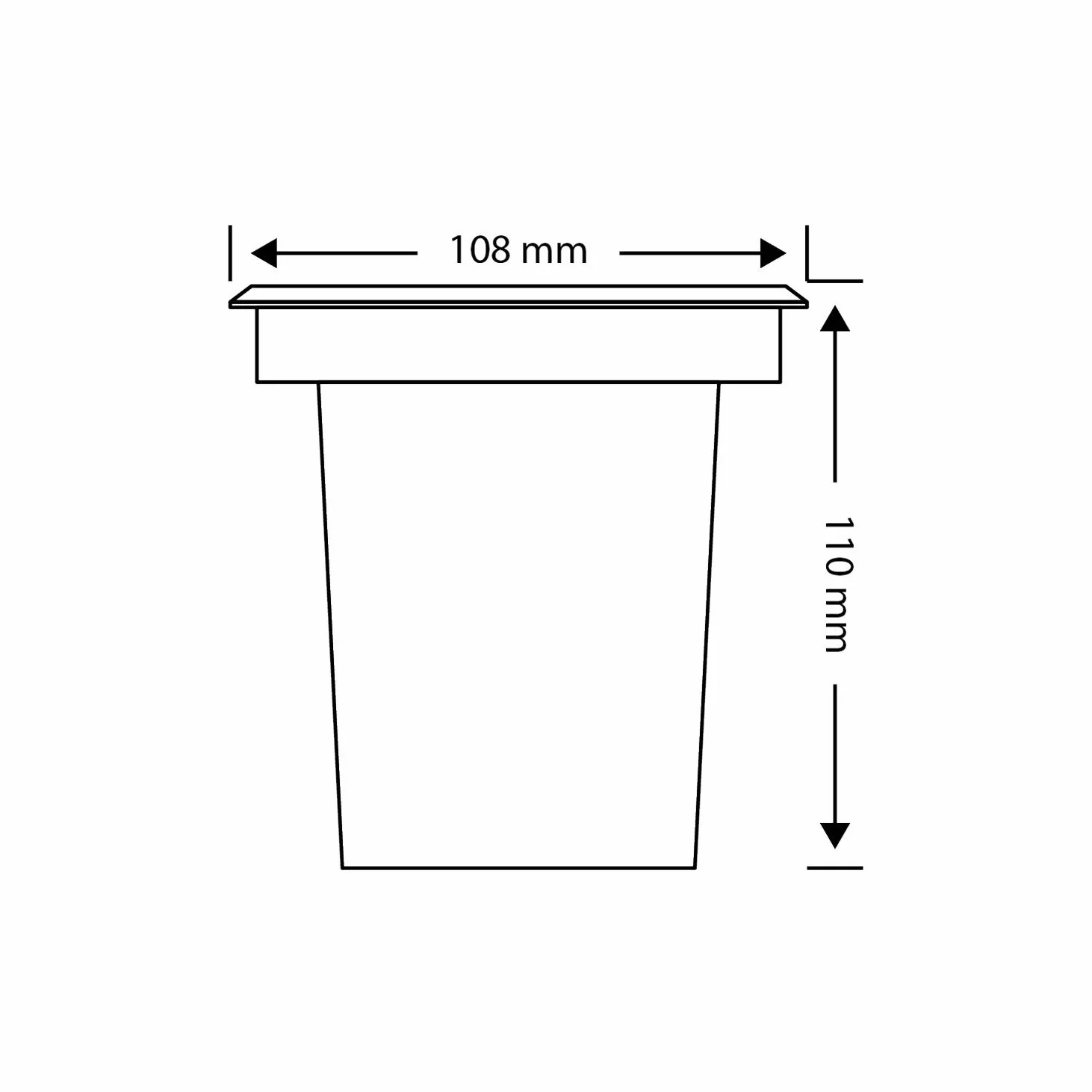 Luminaire encastré de sol BOLI ledscom.de IP67 noir rond 108mm GU10 15W givré