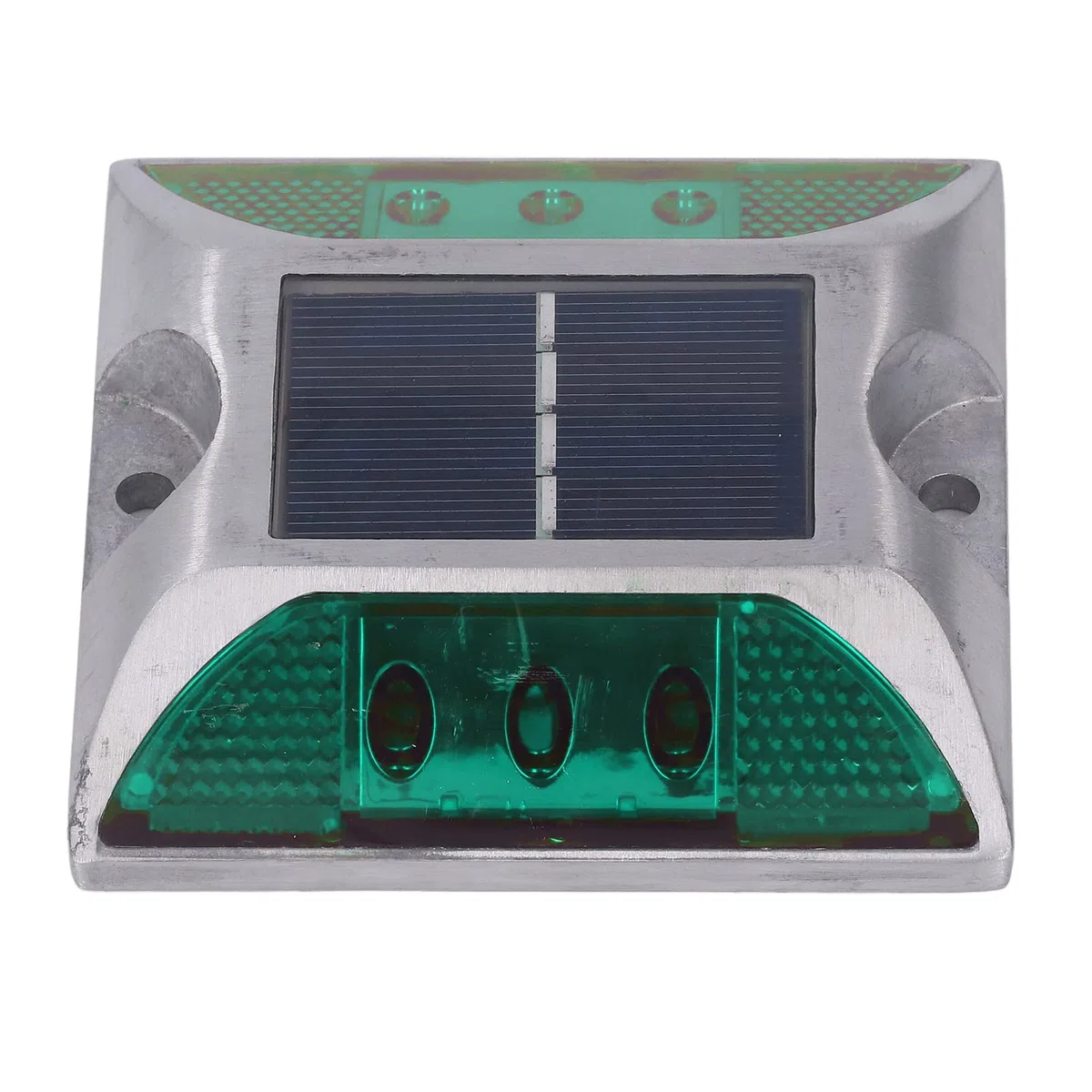 Lampe Solaire de Pont en Alliage d'Aluminium, Goujon de Route Solaire étanche avec Panneau Silicium Monocristallin pour Trottoir