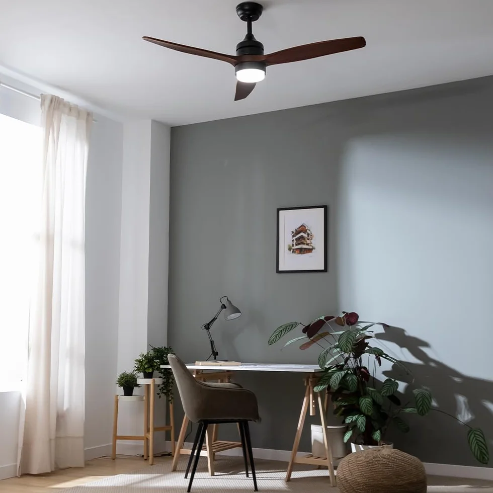 Cecotec Ventilateur De Plafond Avec Lumière EnergySilence Aero 5275 40W 132cm 3 Pales LED 18W Télécommande Minuterie Mode Été/Hiver