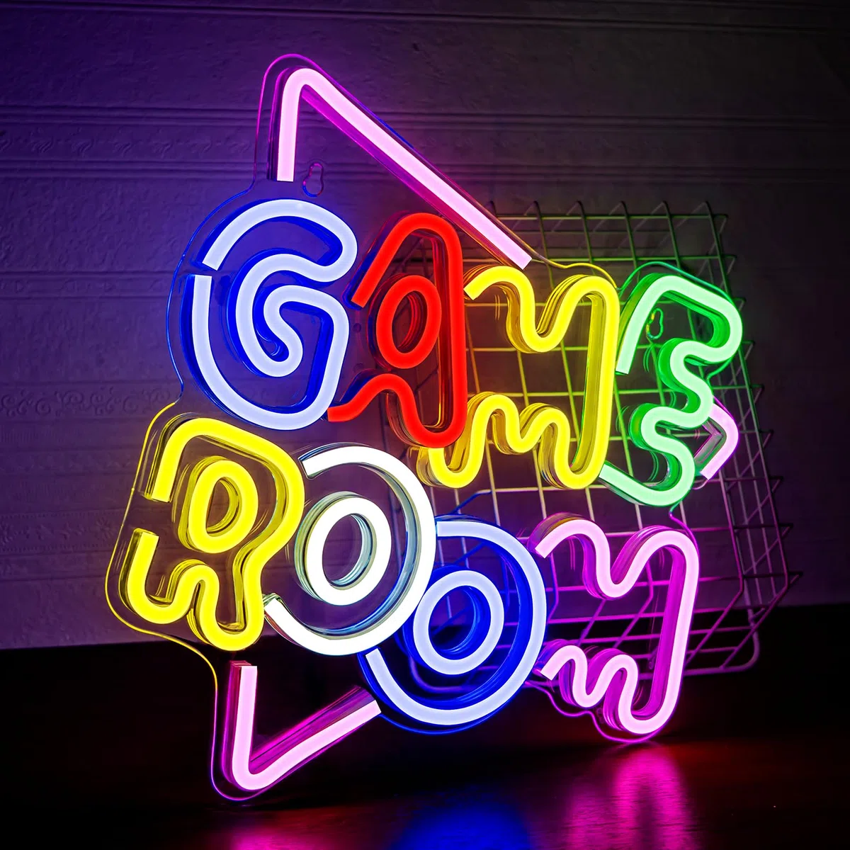 Game Room Neon Light LED, Enseigne au néon Cool alimentée par USB Art Décoration Murale pour Salle de Jeux Salon Bar faire la fête Garçons Cadeau