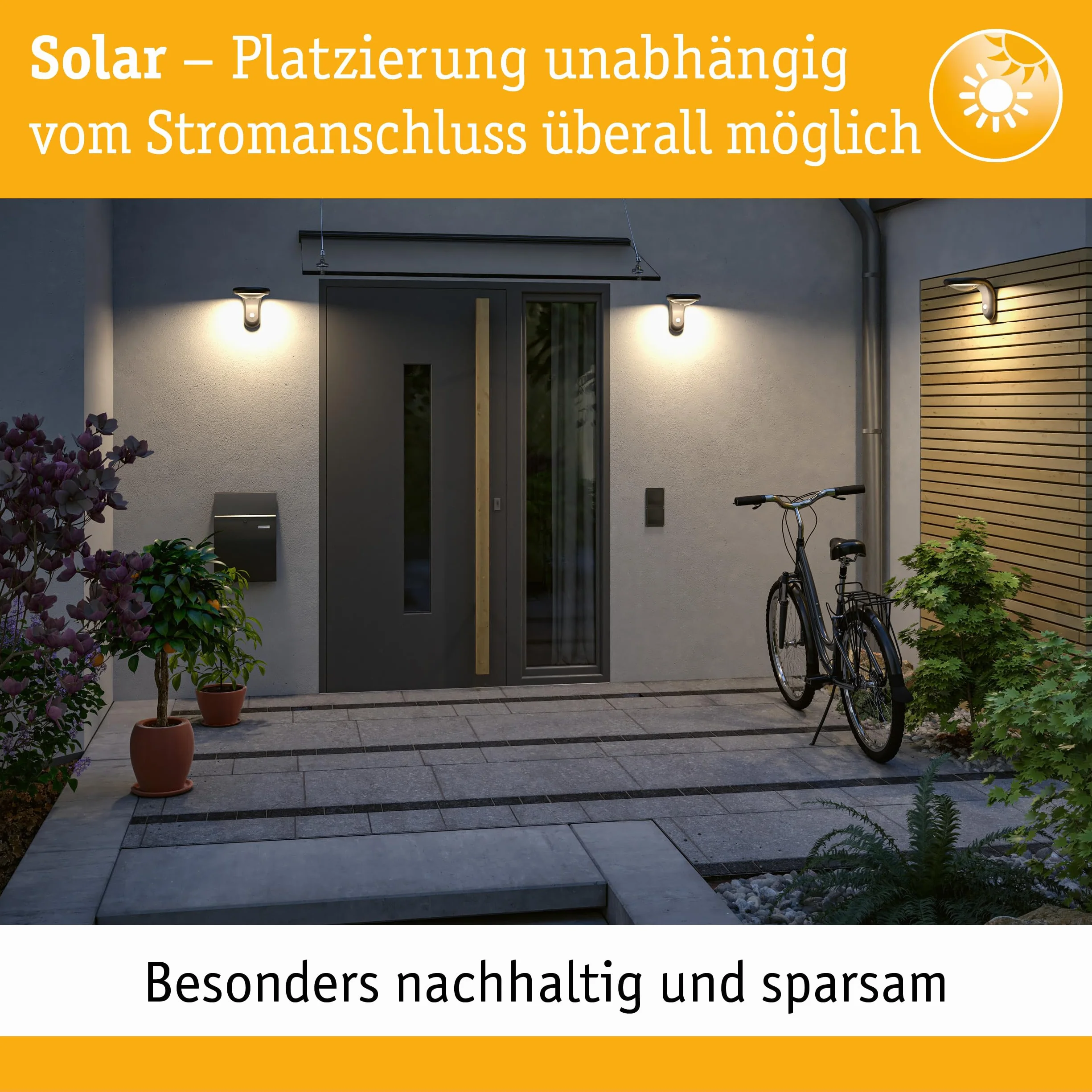 Paulmann 94238 Aron Spot solaire encastrable au sol LED carré avec 1 ampoule 0,7 W en acier inoxydable et plastique Blanc chaud 3000 K