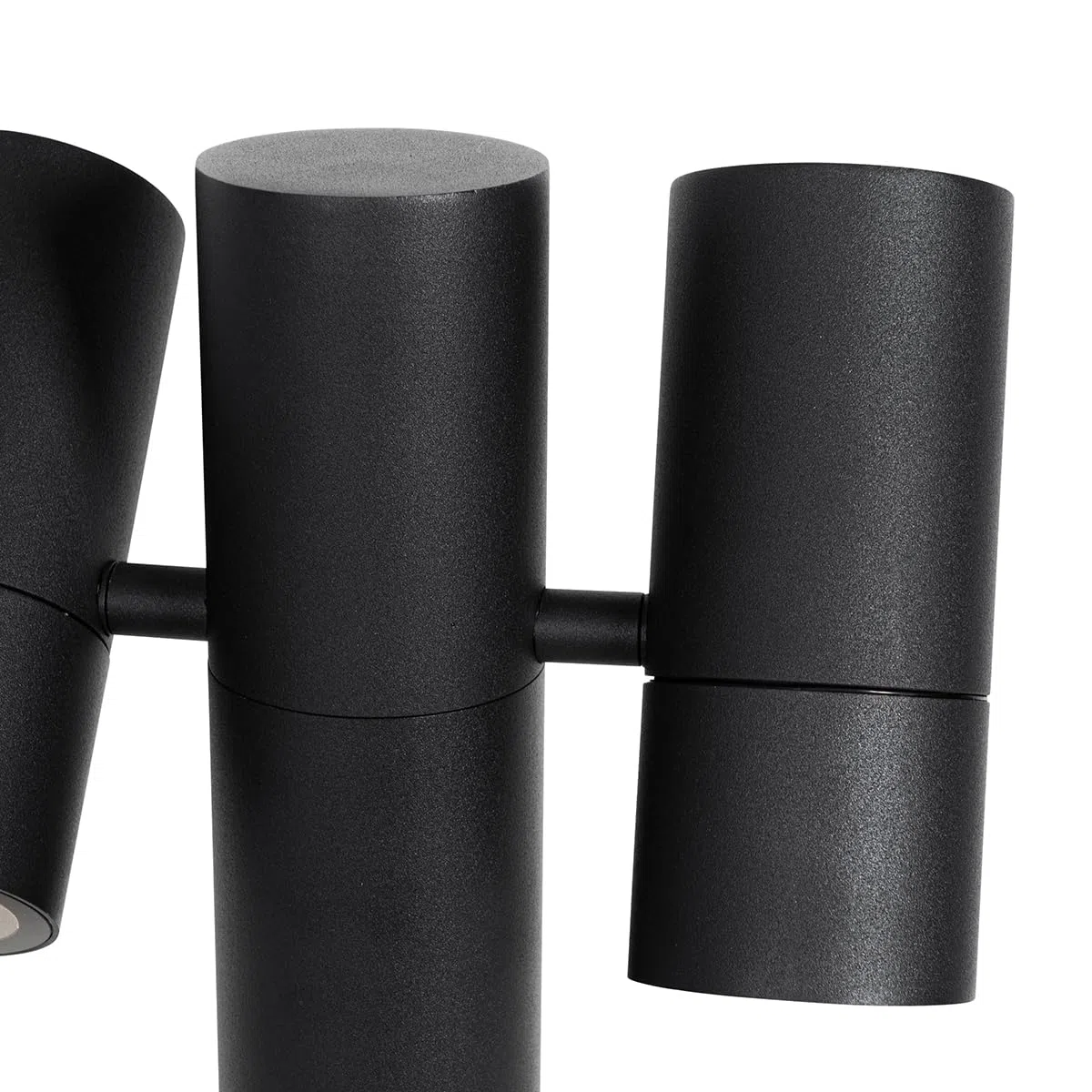 Lampe sur pied extérieur 2 lumière L 25 cm Noir Moderne Qazqa duo