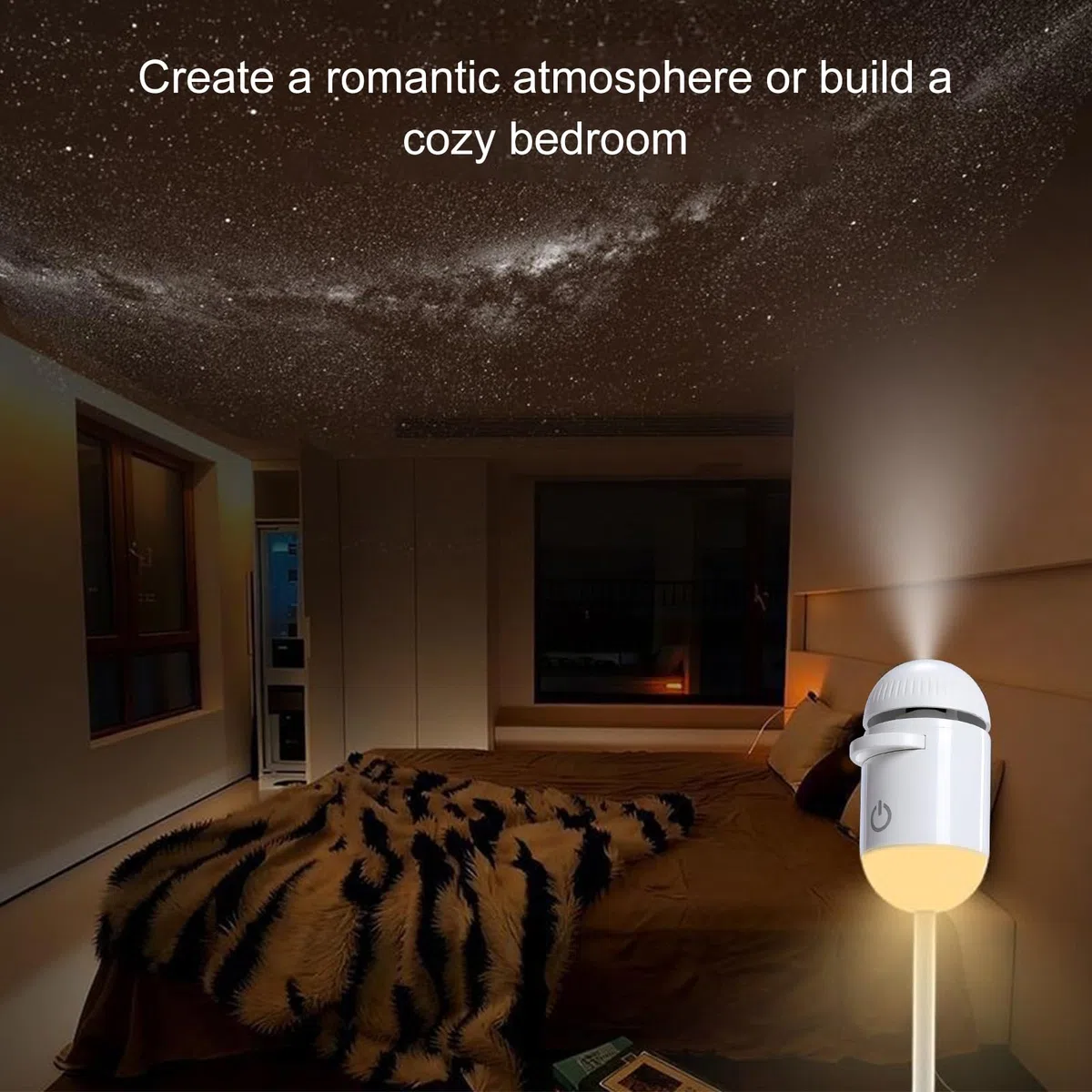 Projecteur Galaxie 2-en-1 Mini Projecteur Étoiles Plafond Chambre Lampe LED Galaxy Dream Star Projecteur Ciel Étoilé Voiture Lumière Ambiance USB