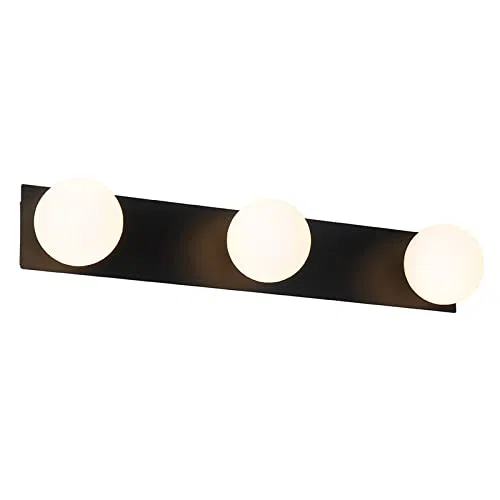 Applique murale 3 lumières L 480 mm Noir Moderne éclairage extérieur