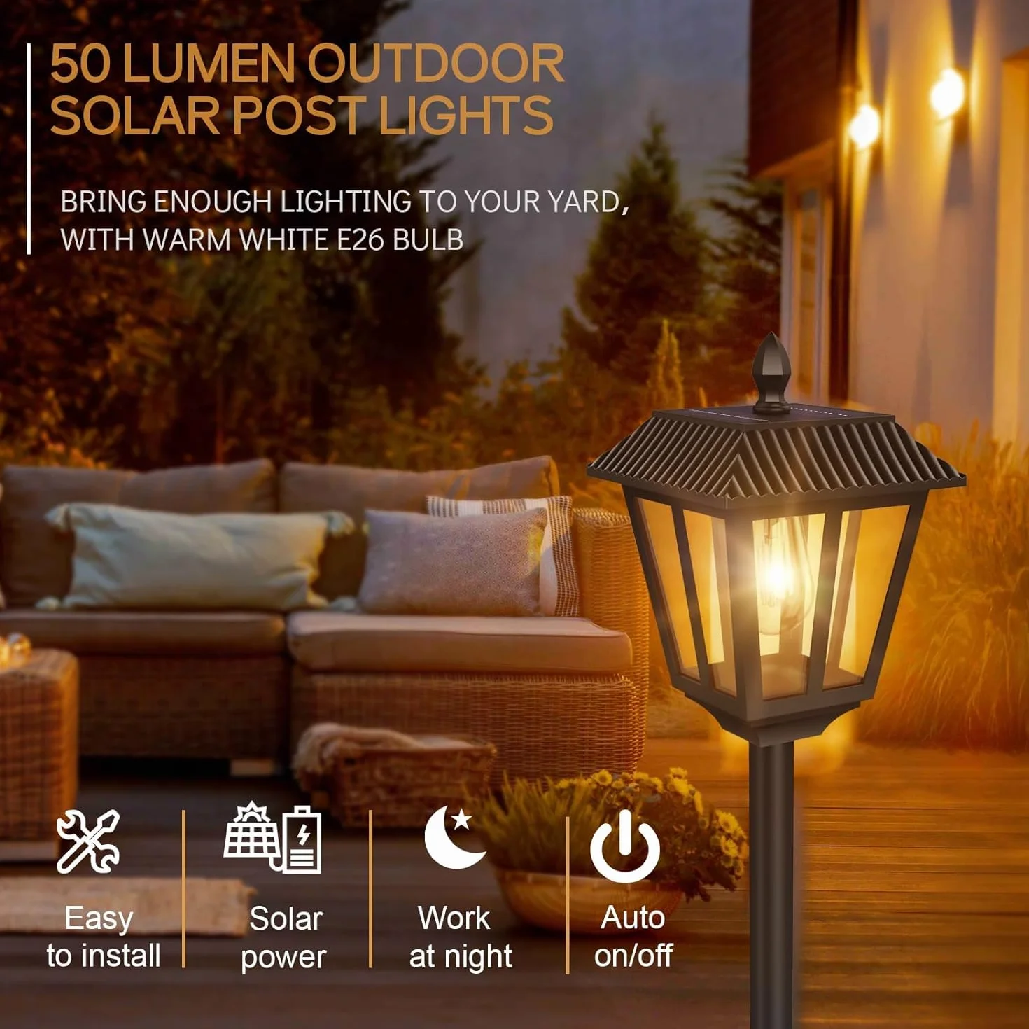 Lampes Solaires LED Extérieur Lanterne Cimetière Piquet 180 cm Lumière Blanche Chaude 2 Pièces